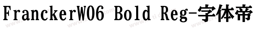 FranckerW06 Bold Reg字体转换